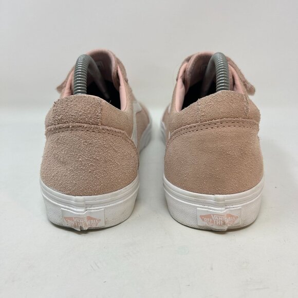 Vans Pink Suede Old Skool V Velcro Sneakers Womens 10 - Picture 2 of 10